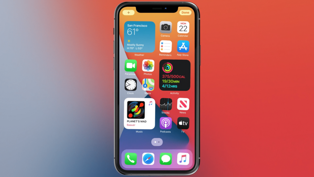 home screen widget ios 14