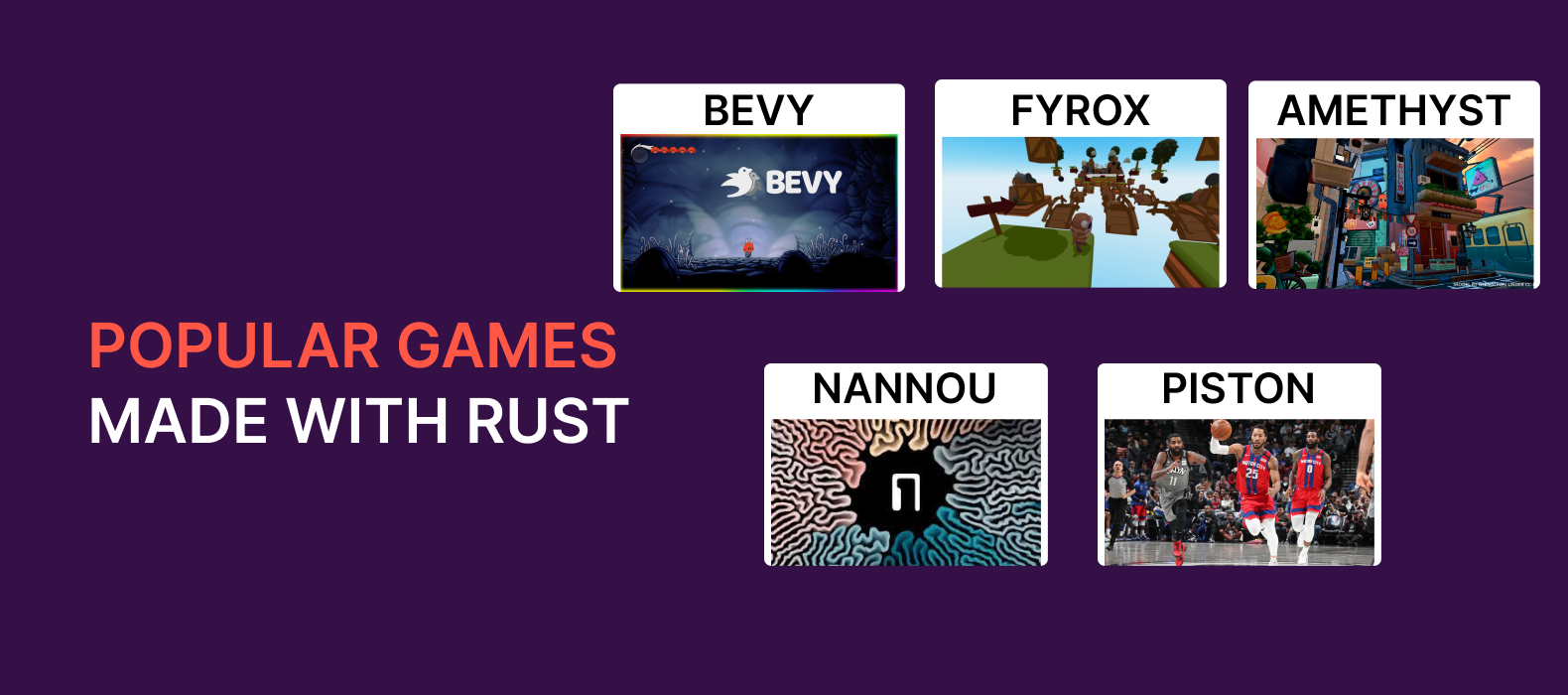 Popular Games made with Rust 